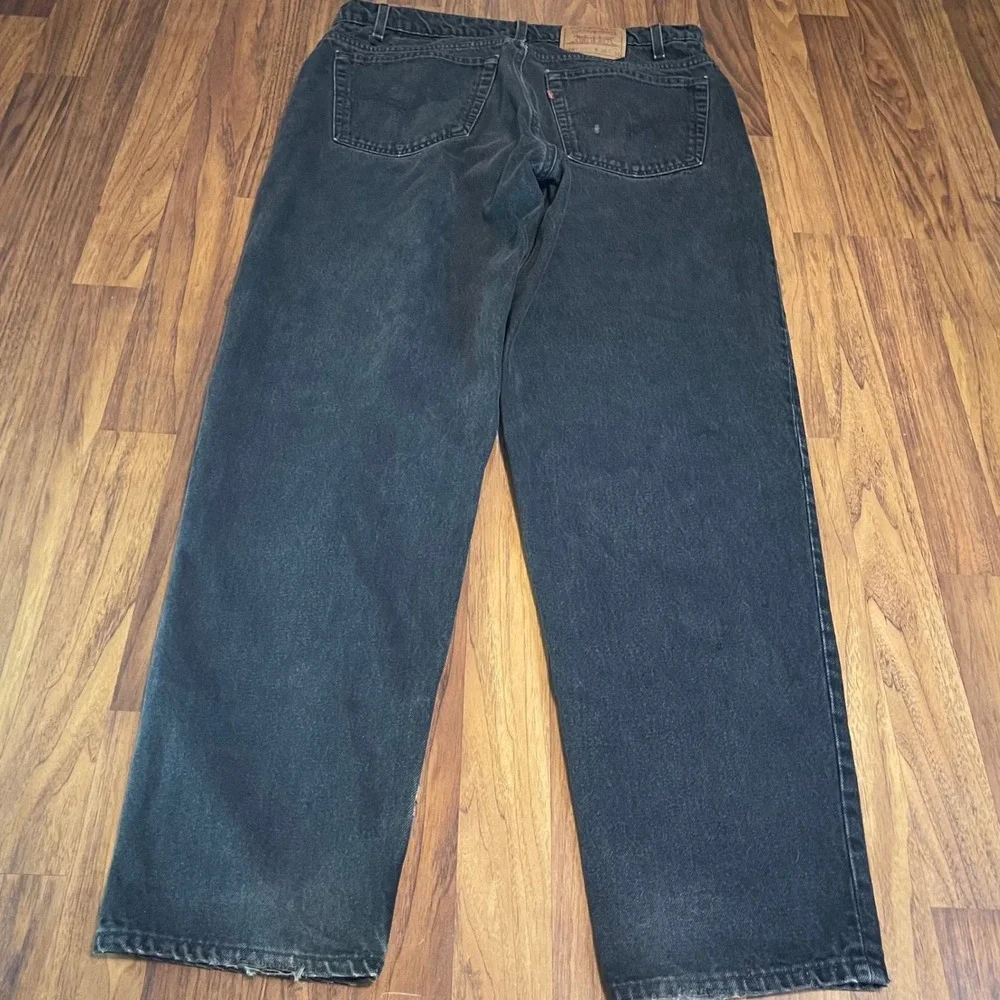 Levis 560 Loose Fit Tapered Leg Jeans Mens 38x34 Black Denim Made in USA 1996